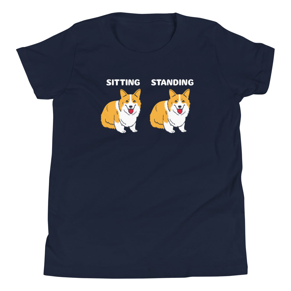 Corgi Sitting And Standing Kid's - Adult & Kids T-Shirts, Sweatshirts & Hoodies apparel design preview 1