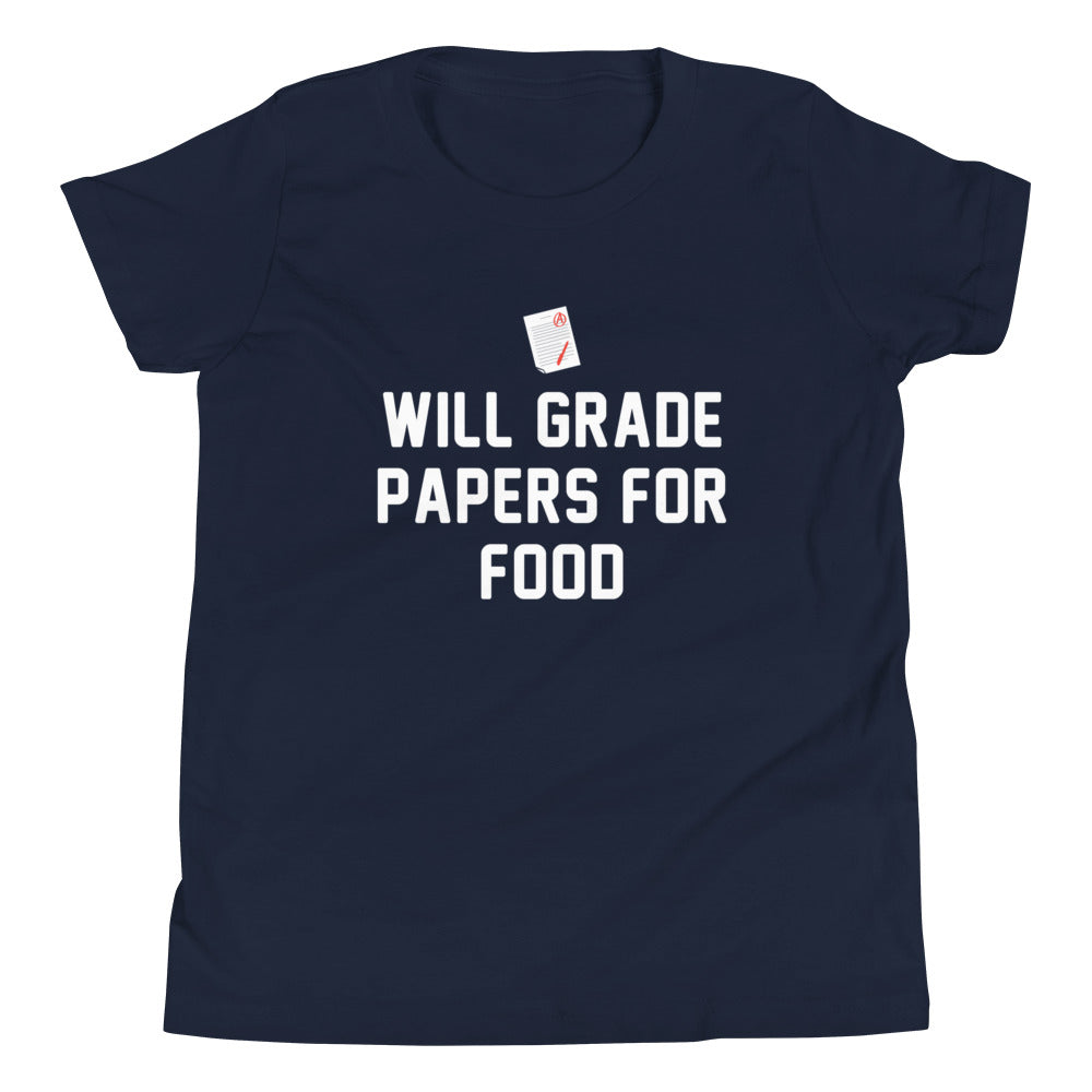 Will Grade Papers For Food Kid's - Adult & Kids T-Shirts, Sweatshirts & Hoodies apparel design preview 1