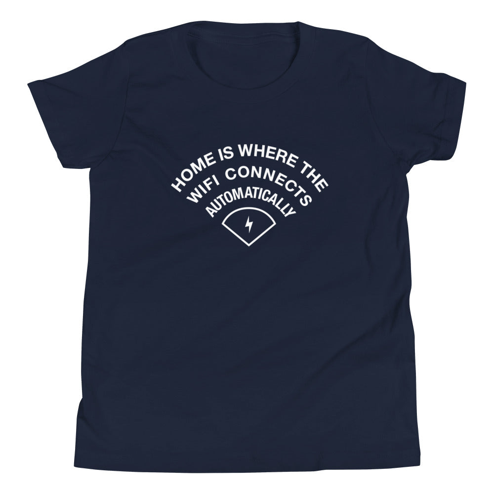 Home Is Where The WiFI Connects Automatically Kid's - Adult & Kids T-Shirts, Sweatshirts & Hoodies apparel design preview 1