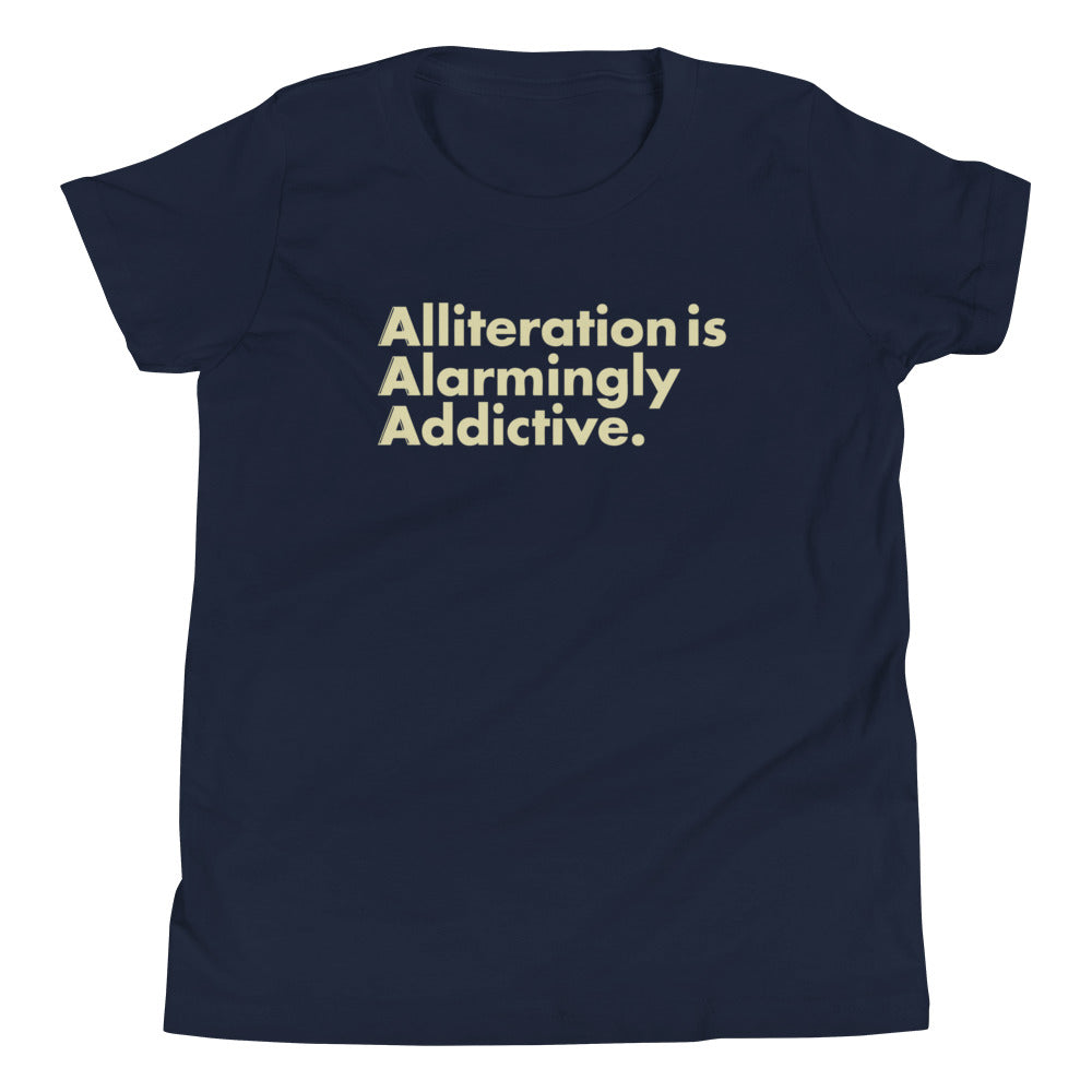 Alliteration Is Alarmingly Addictive Kid's - Adult & Kids T-Shirts, Sweatshirts & Hoodies apparel design preview 1