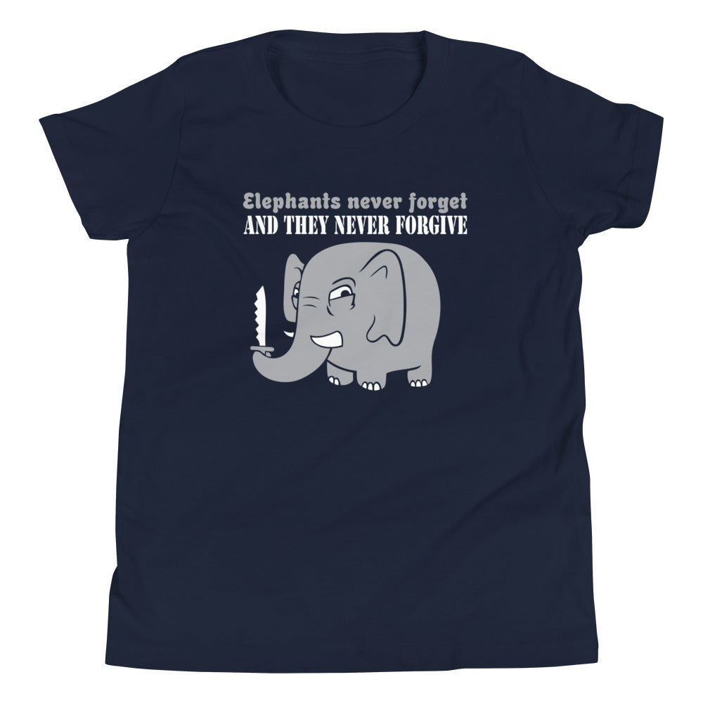 Elephants Never Forgive Kid's - Adult & Kids T-Shirts, Sweatshirts & Hoodies apparel design preview 1