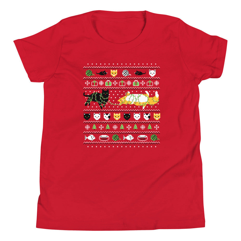 Ugly Cat Sweater Kid's - Adult & Kids T-Shirts, Sweatshirts & Hoodies apparel design preview 1