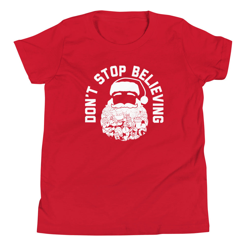 Don't Stop Believing Santa Kid's - Adult & Kids T-Shirts, Sweatshirts & Hoodies apparel design preview 1