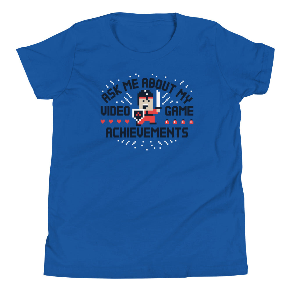 Ask Me About My Video Game Achievements Kid's - Adult & Kids T-Shirts, Sweatshirts & Hoodies apparel design preview 1