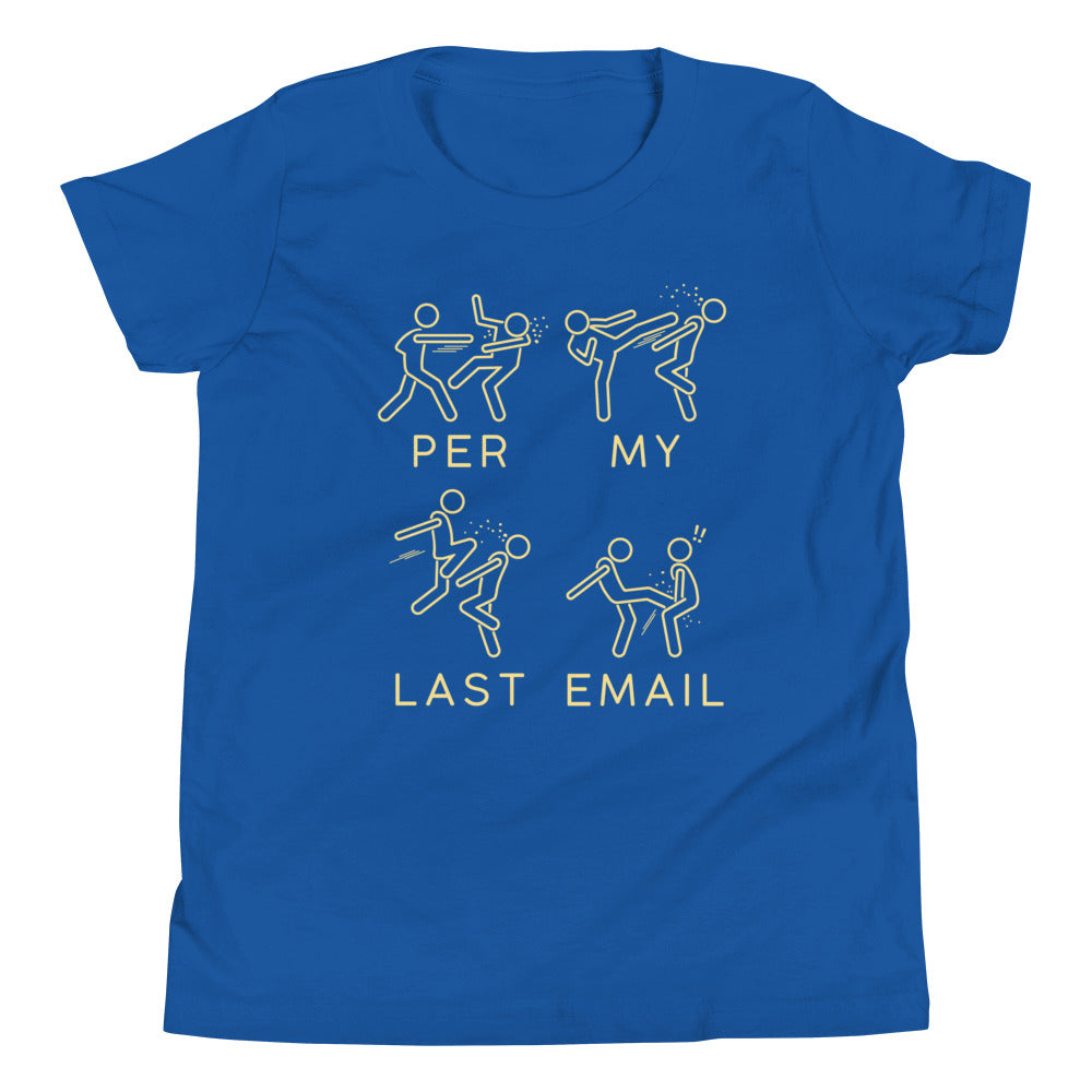 Per My Last Email Kid's - Adult & Kids T-Shirts, Sweatshirts & Hoodies apparel design preview 1